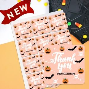 New🎃 Thank You Stickers